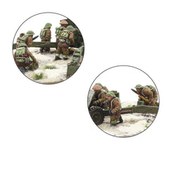 17 pdr anti-tank gun with British infantry (winter) crew