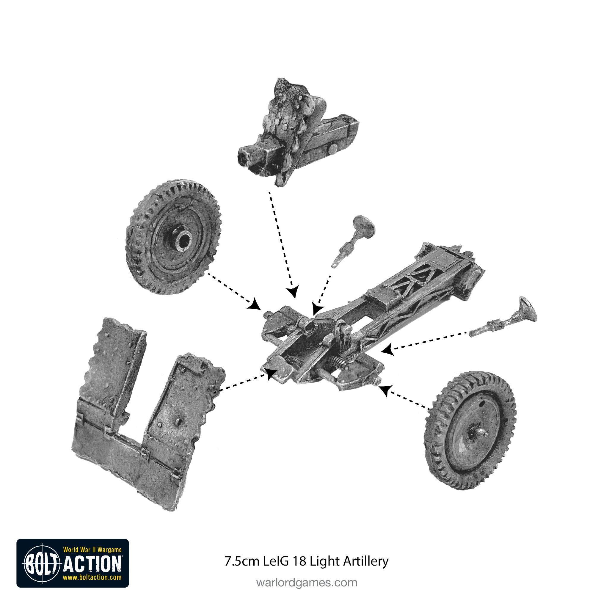 German Heer 75mm leIG 18 light artillery (1943-45)