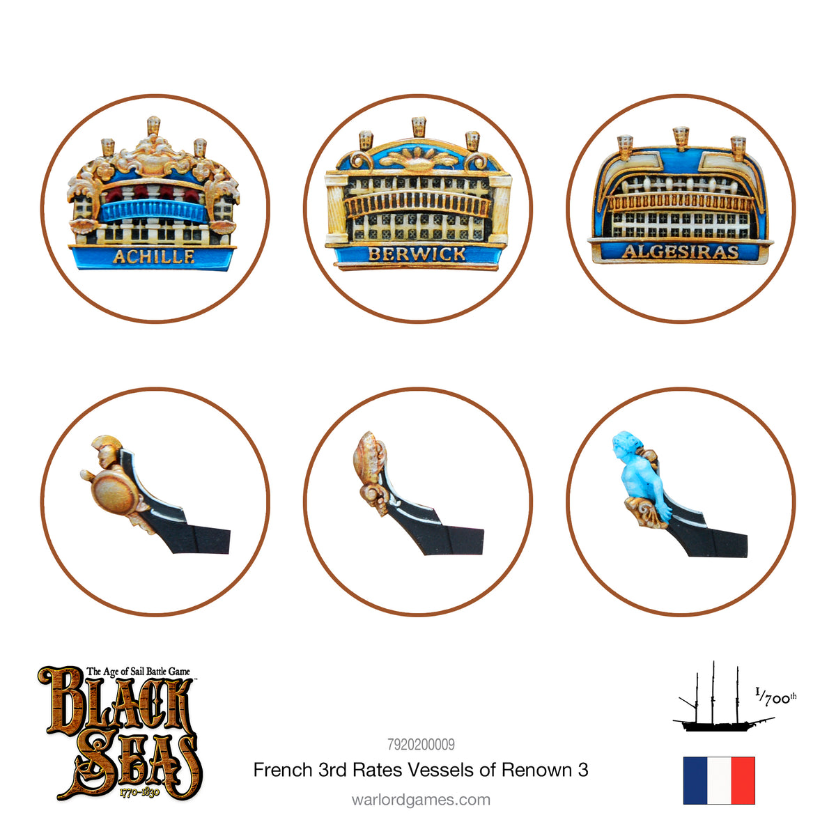 French 3rd Rates Named ships Pack 3
