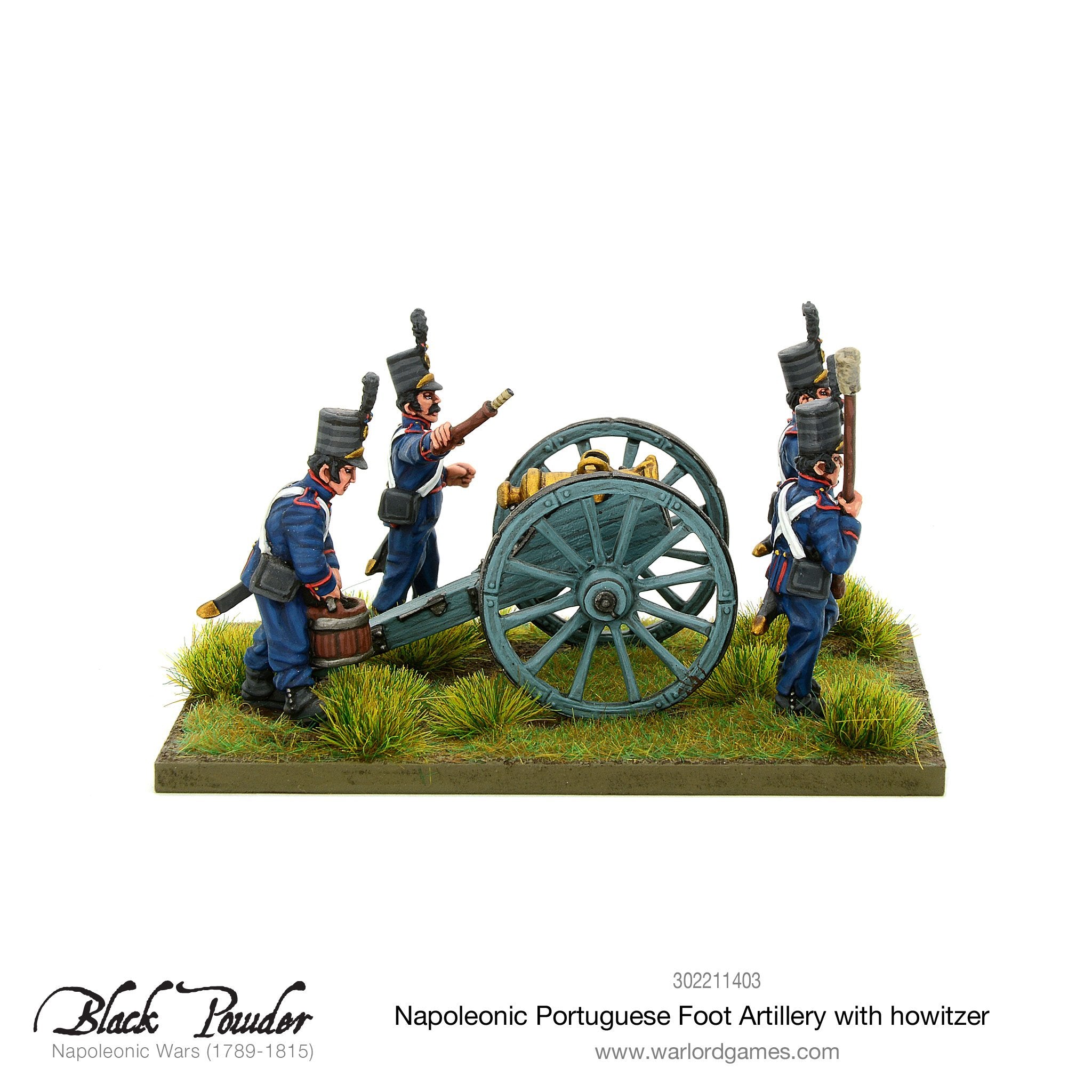 Napoleonic Portuguese Foot Artillery with howitzer