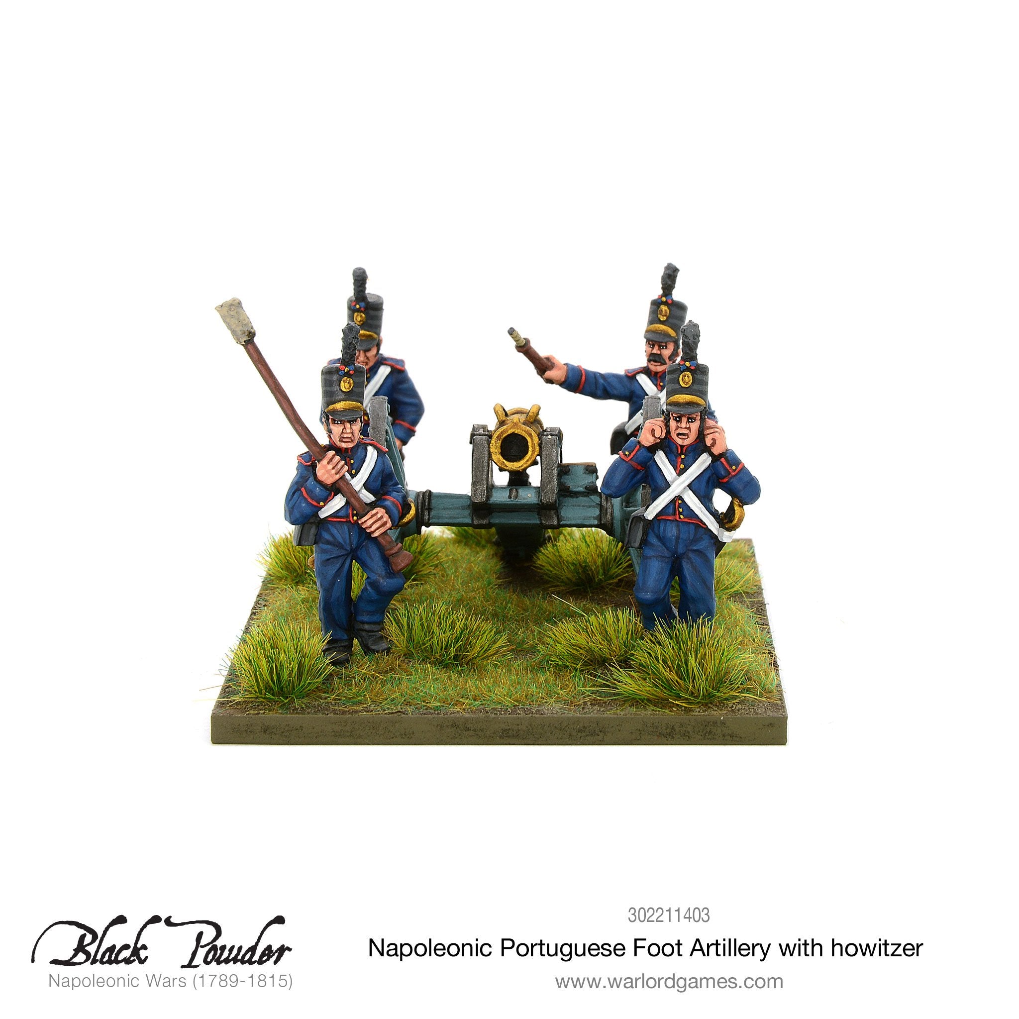 Napoleonic Portuguese Foot Artillery with howitzer