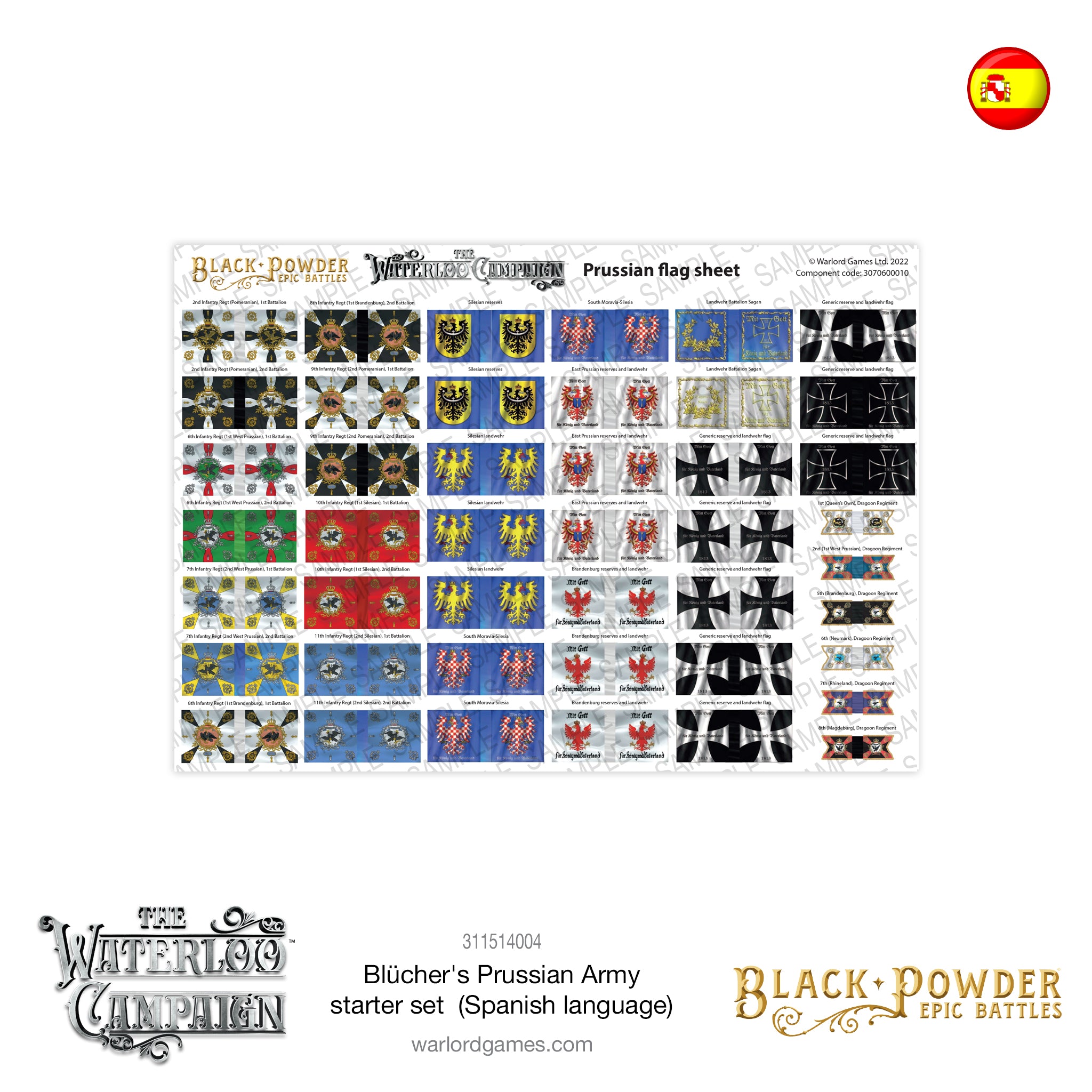 Black Powder Epic Battles Waterloo - Blücher's Prussian Army Starter Set (Spanish language)