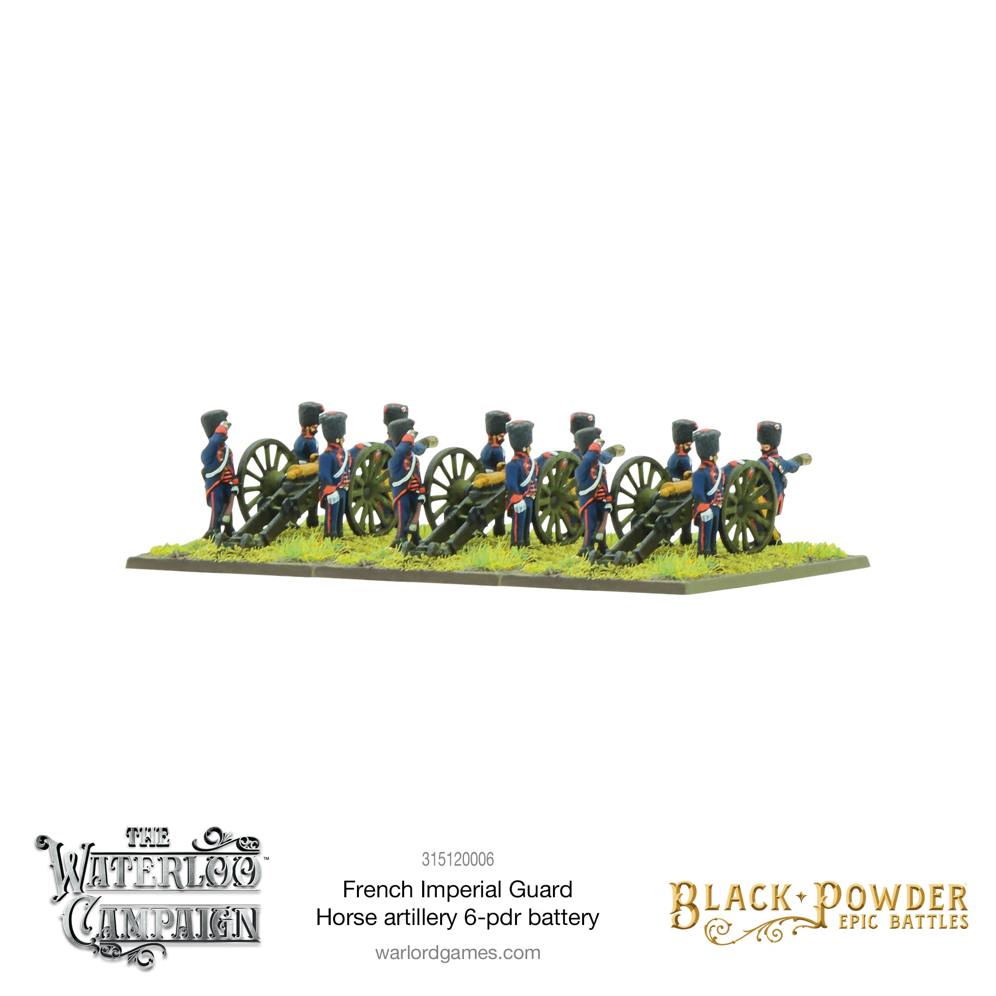 Black Powder Epic Battles: Waterloo - French Imperial Guard Horse artillery 6-pdr battery