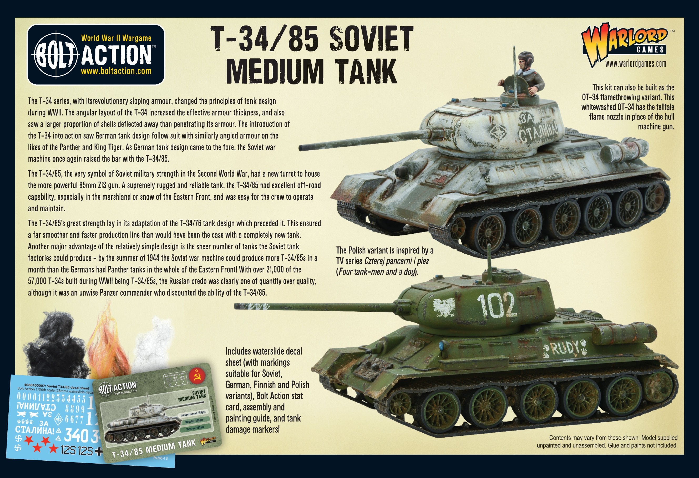 T-34/85 medium tank (plastic)