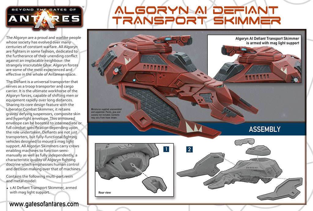 Algoryn AI Defiant transport skimmer