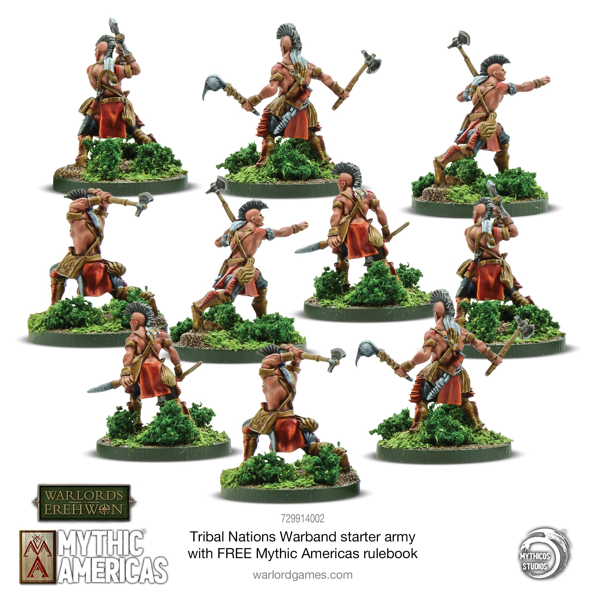 Tribal Nations Warband Starter Army with FREE Mythic Americas Rulebook