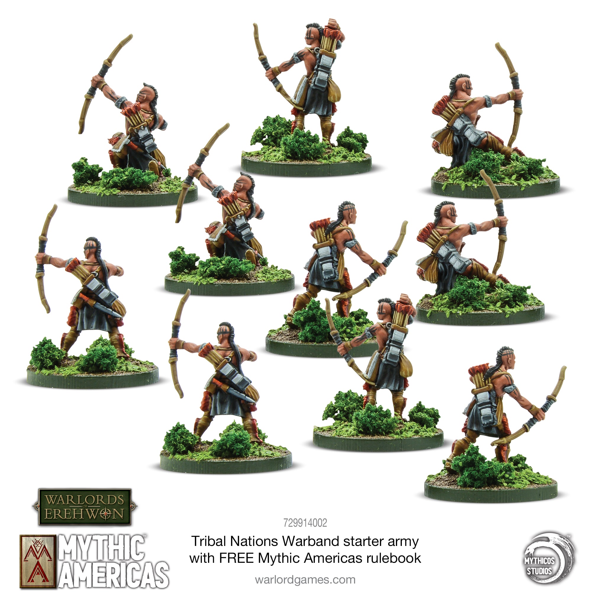 Tribal Nations Warband Starter Army with FREE Mythic Americas Rulebook