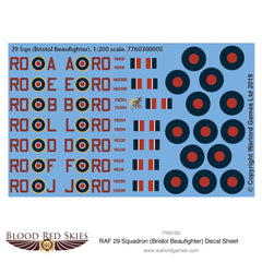 29 Sqn (Bristol Beaufighter) decal sheet