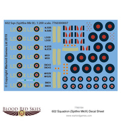 602 Sqn (Spitfire Mk IX) decal sheet