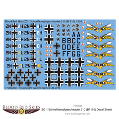 ZG 1 Schnellkampfgeschwader 210 (Bf 110) decal sheet