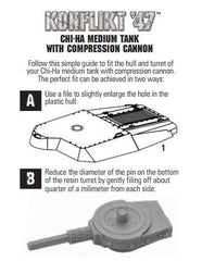 Chi-Ha medium tank with compression turret