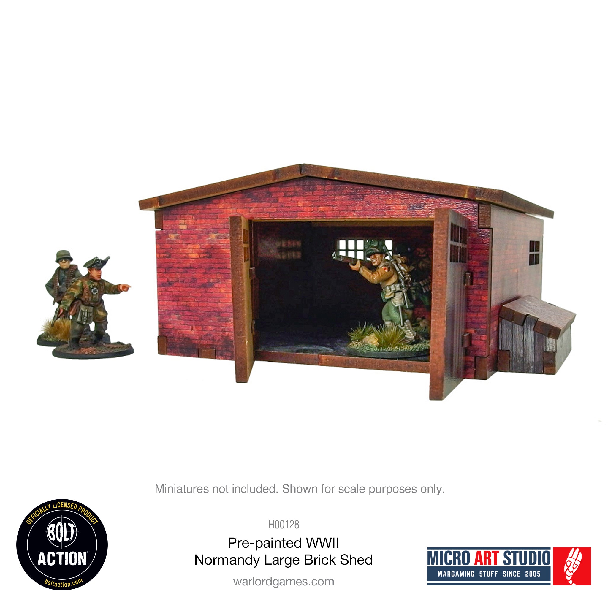 Pre-painted WW2 Normandy Large Brick Shed