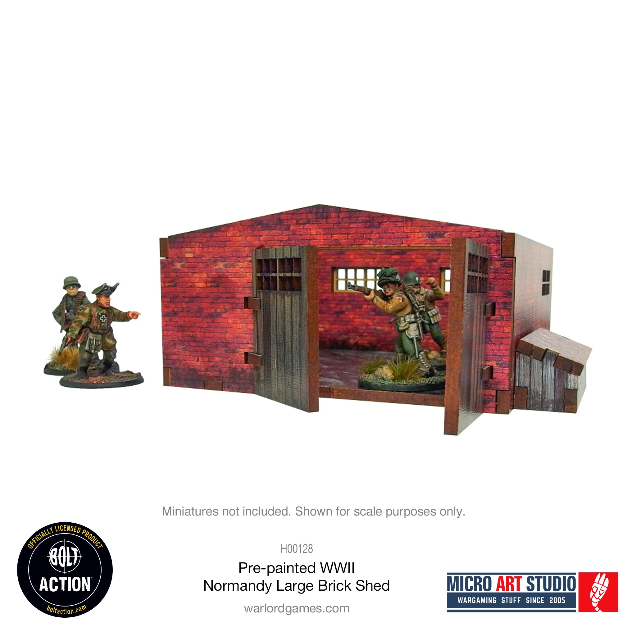 Pre-painted WW2 Normandy Large Brick Shed