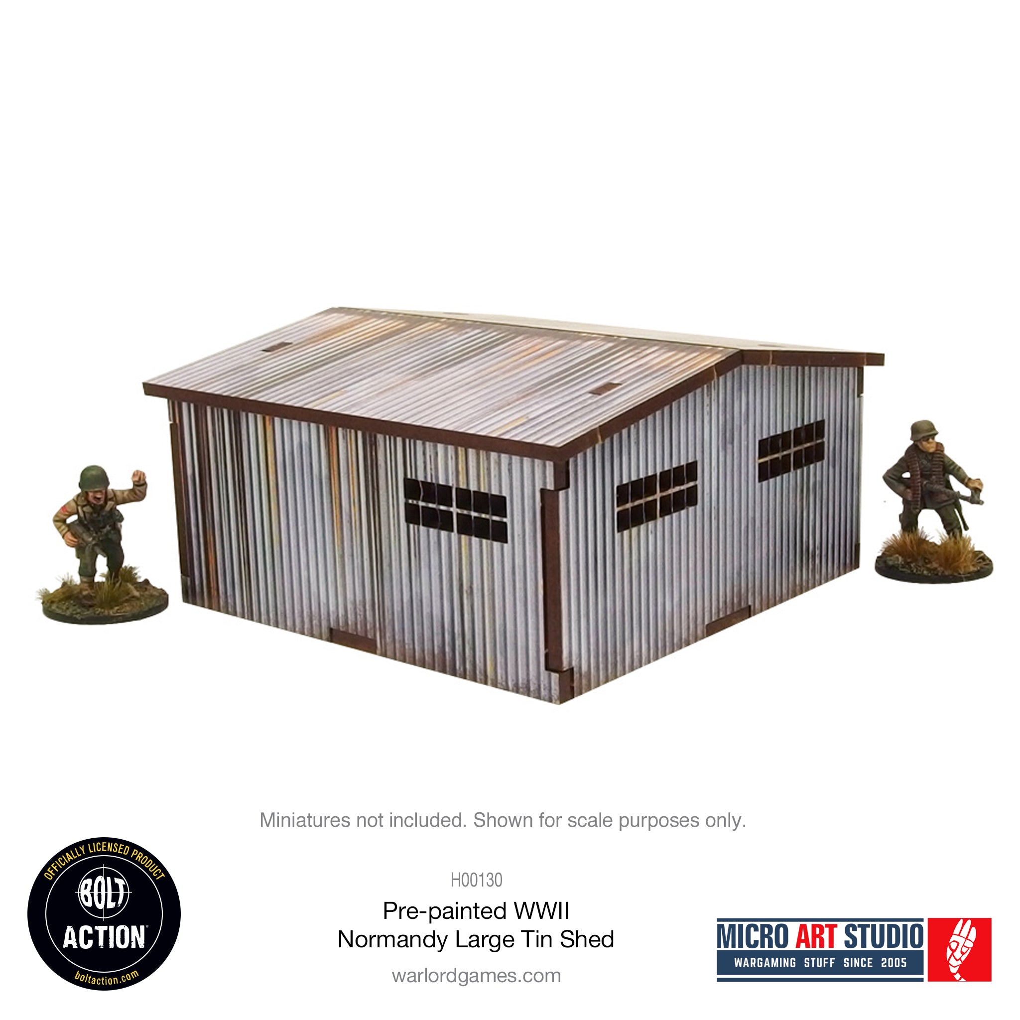 Pre-painted WW2 Normandy Large Tin Shed