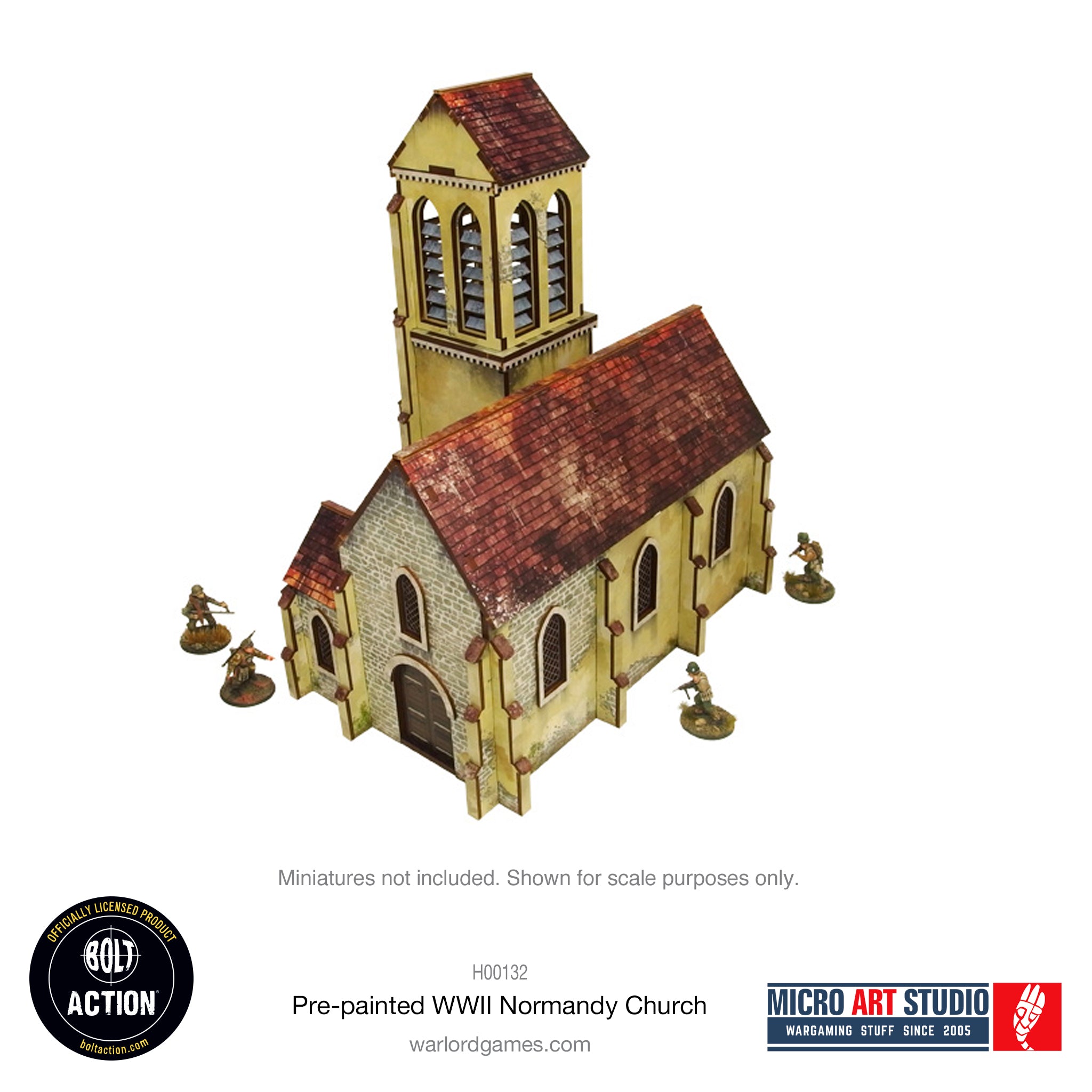 Pre-painted WW2 Normandy Church