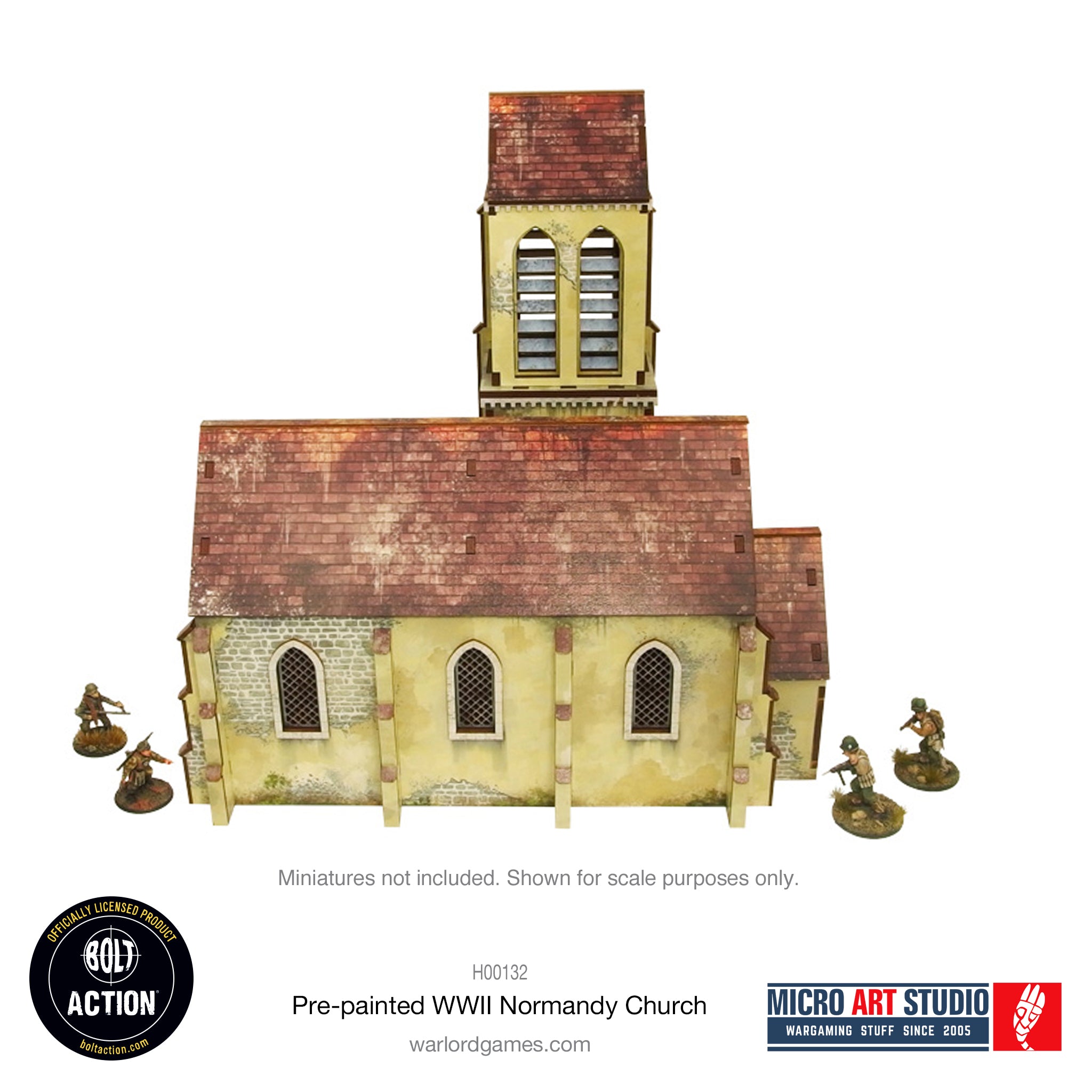 Pre-painted WW2 Normandy Church