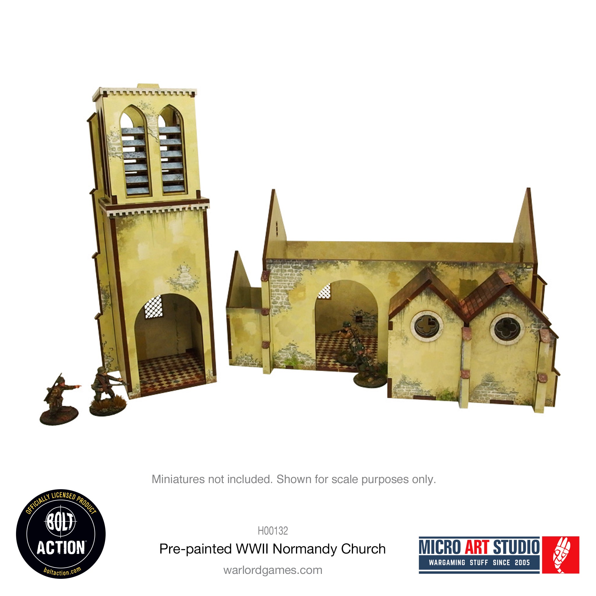 Pre-painted WW2 Normandy Church