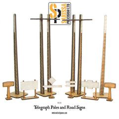 Telegraph Poles and Road Signs