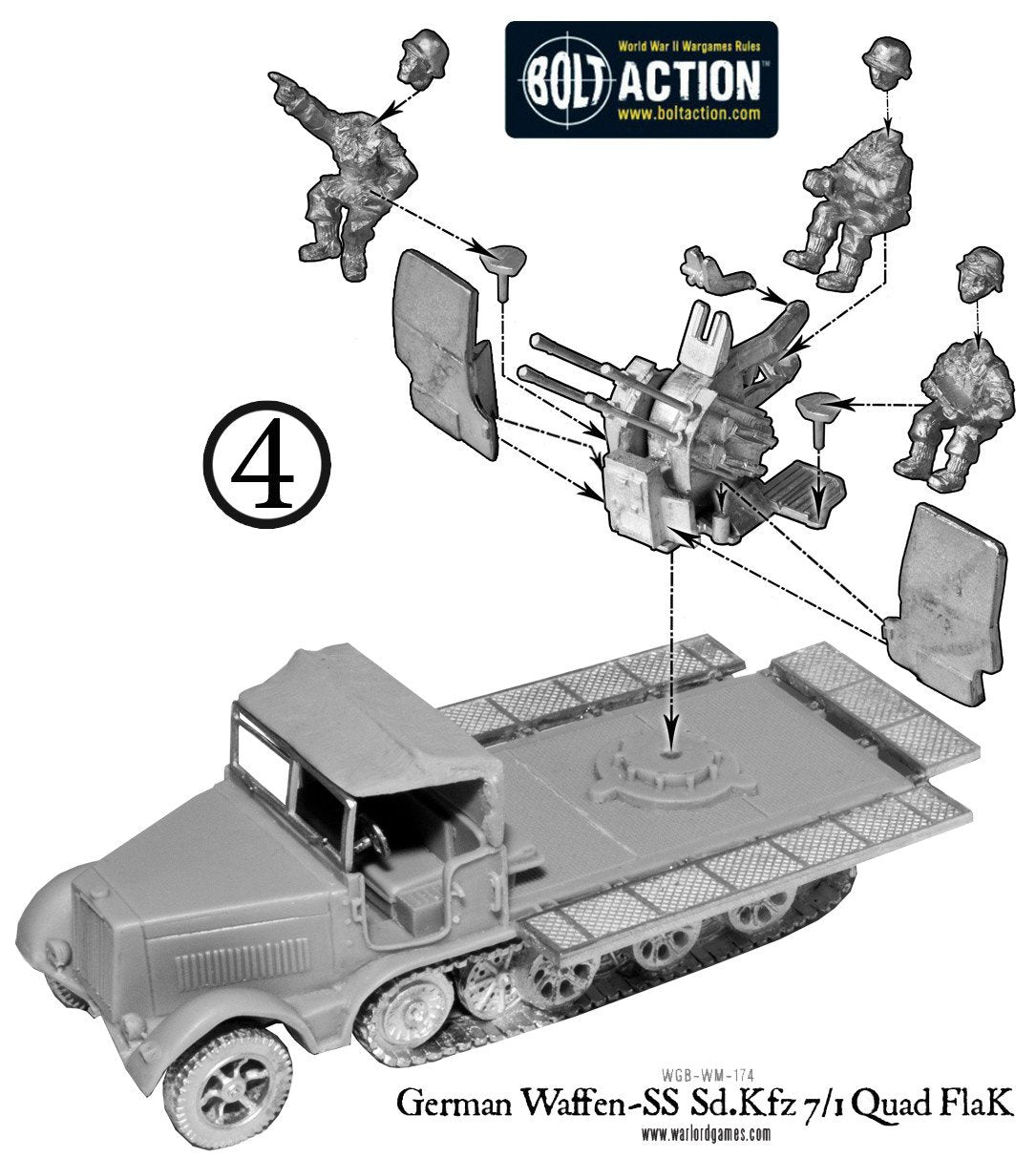 Waffen-SS Sd.Kfz 7/1 quad FlaK