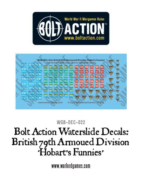 British 79th Armoured Division (Hobart's Funnies) decal sheet