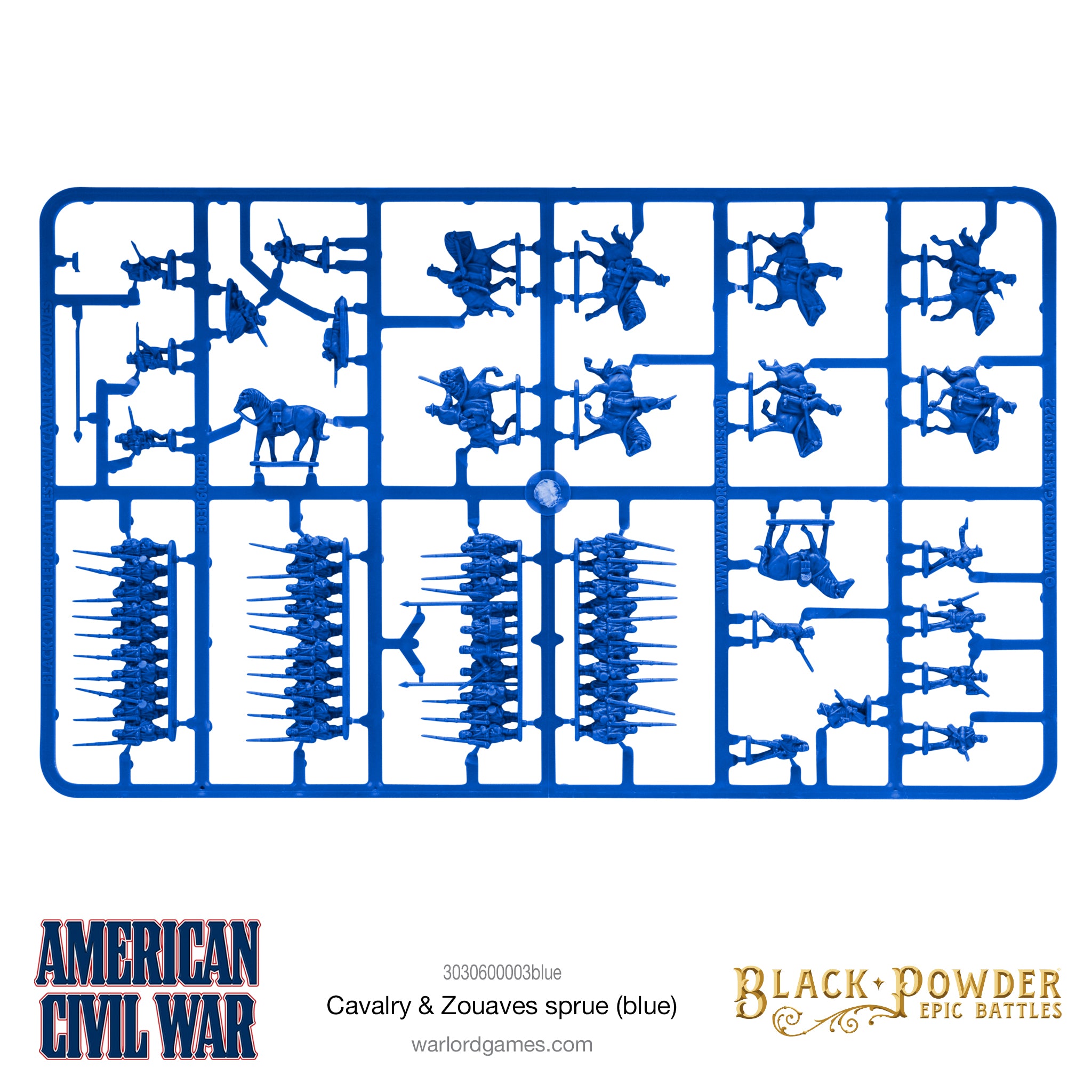 Black Powder Epic Battles ACW Cavalry & Zouaves sprue (blue)