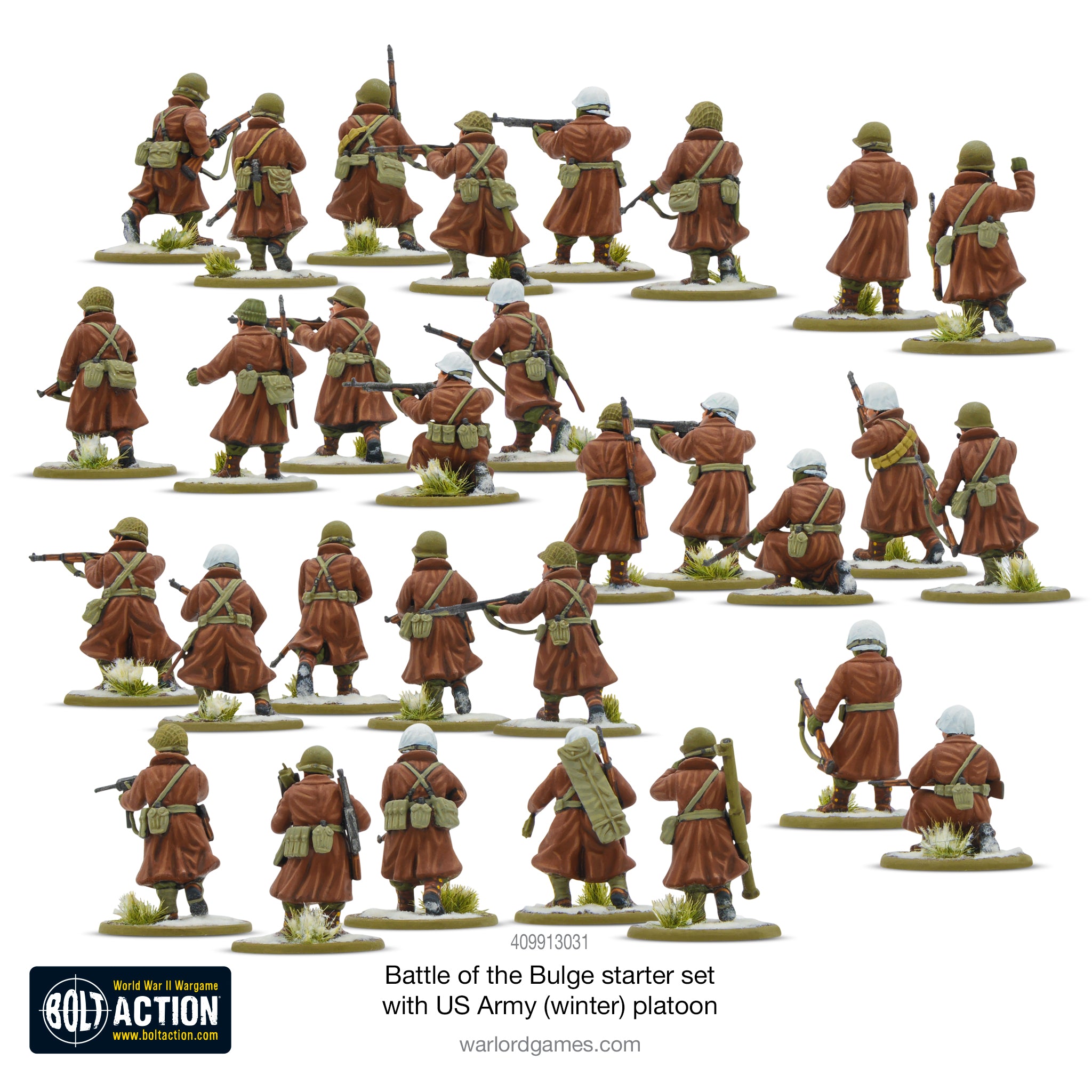 Bolt Action - Battle of the Bulge Starter Set with US Army (Winter) Platoon