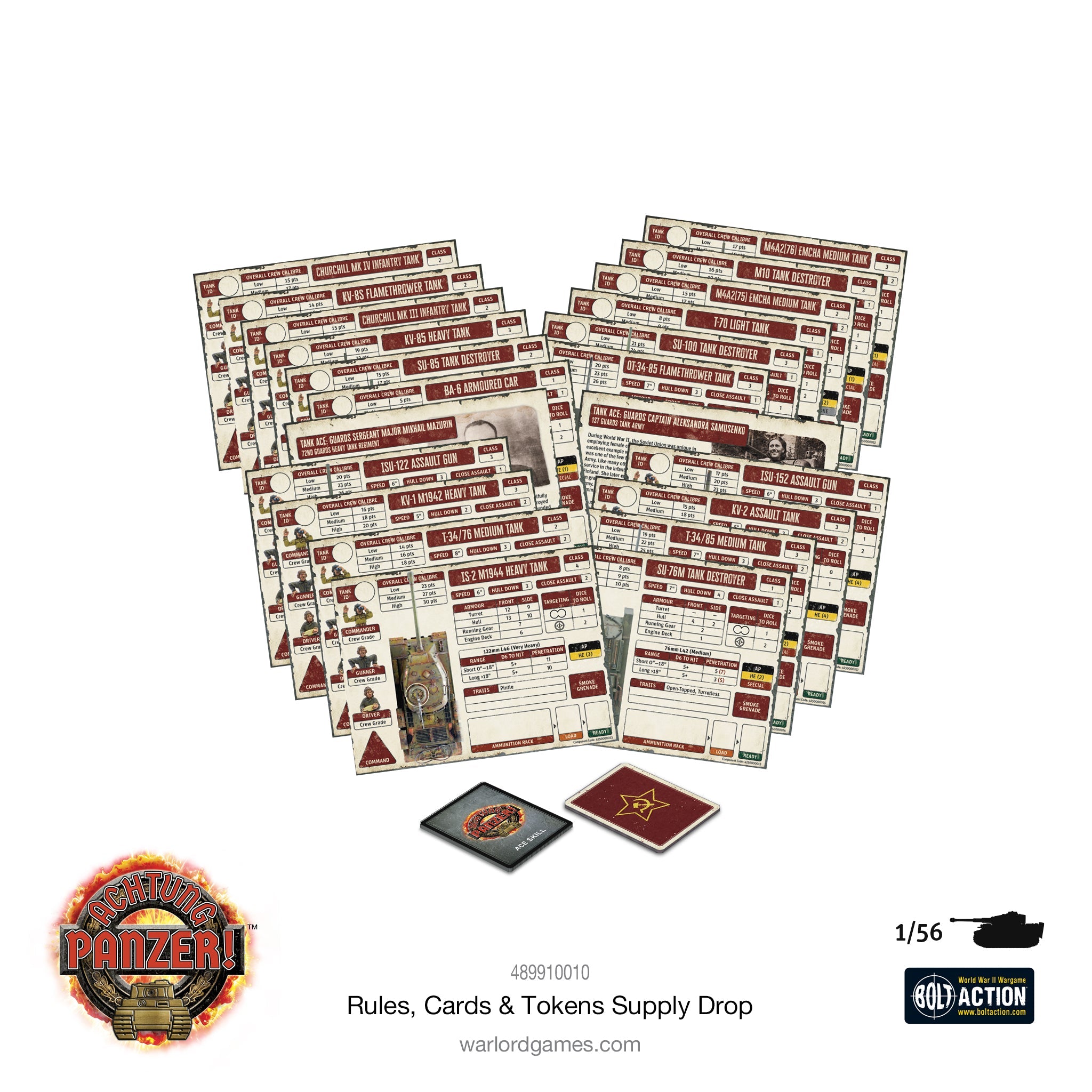 Achtung Panzer! Rules, Cards & Tokens Supply Drop