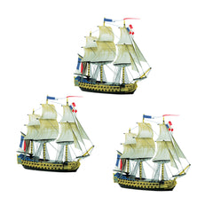 French Vessels of Renown 04 - 3rd Rates with Figure Heads & Back Plates Bundle