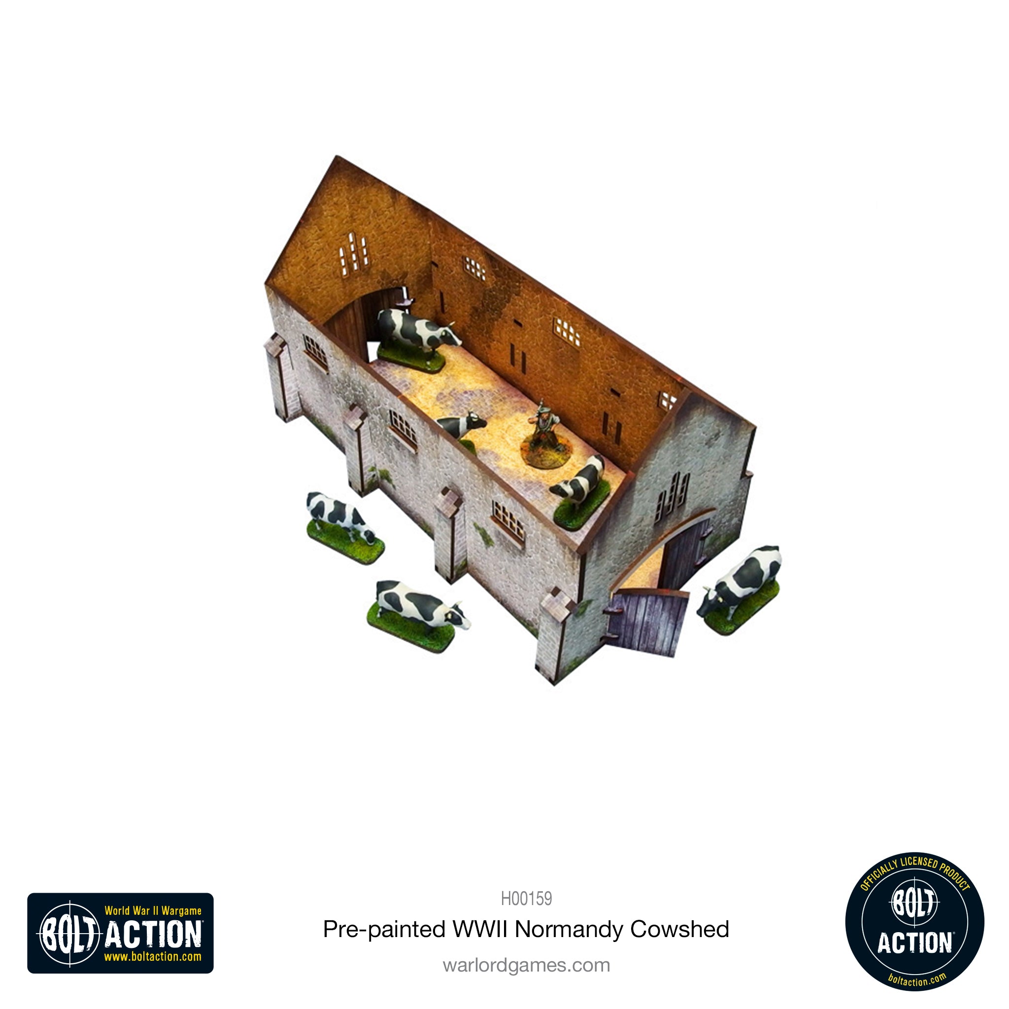 Bolt Action: Pre-painted WWII Normandy Cowshed