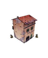 WW2 Italy Balcony House (1) PREPAINTED [28mm/1:56]
