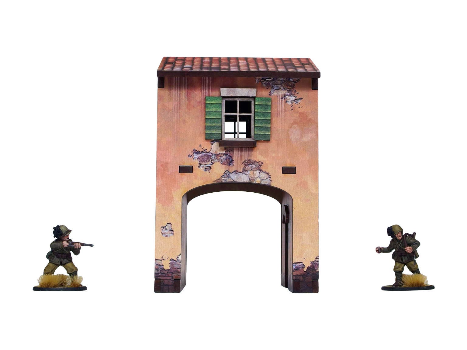 WW2 Italy Gate House (1) PREPAINTED [28mm/1:56]