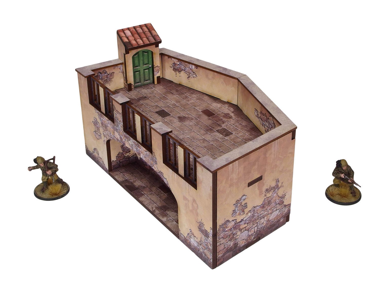 WW2 Italy Terrace (1) PREPAINTED [28mm/1:56]