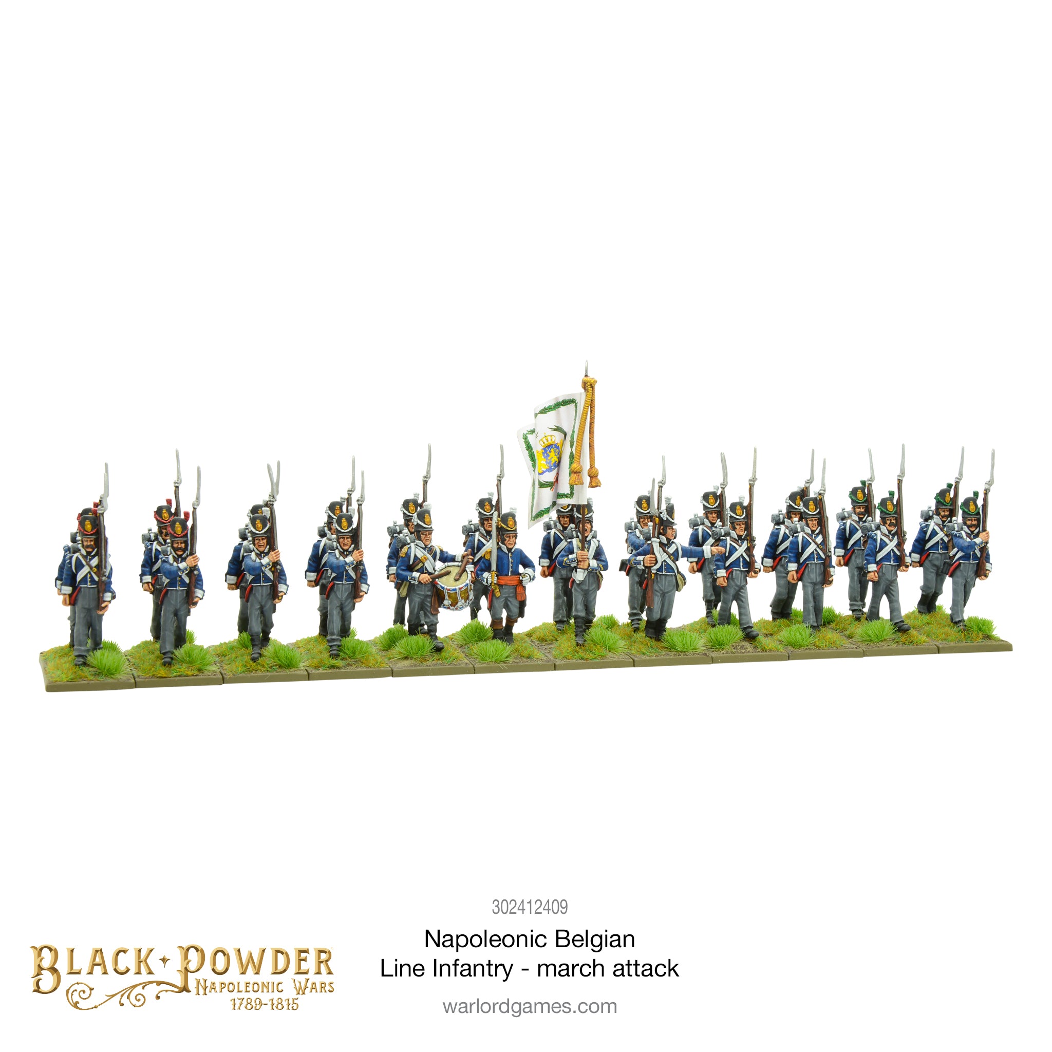 Napoleonic Belgian Line Infantry (march attack)