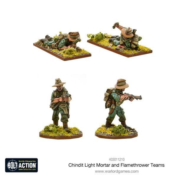 Chindit flamethrower & light mortar teams