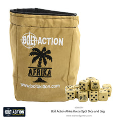 Afrika Korps D6 and dice bag