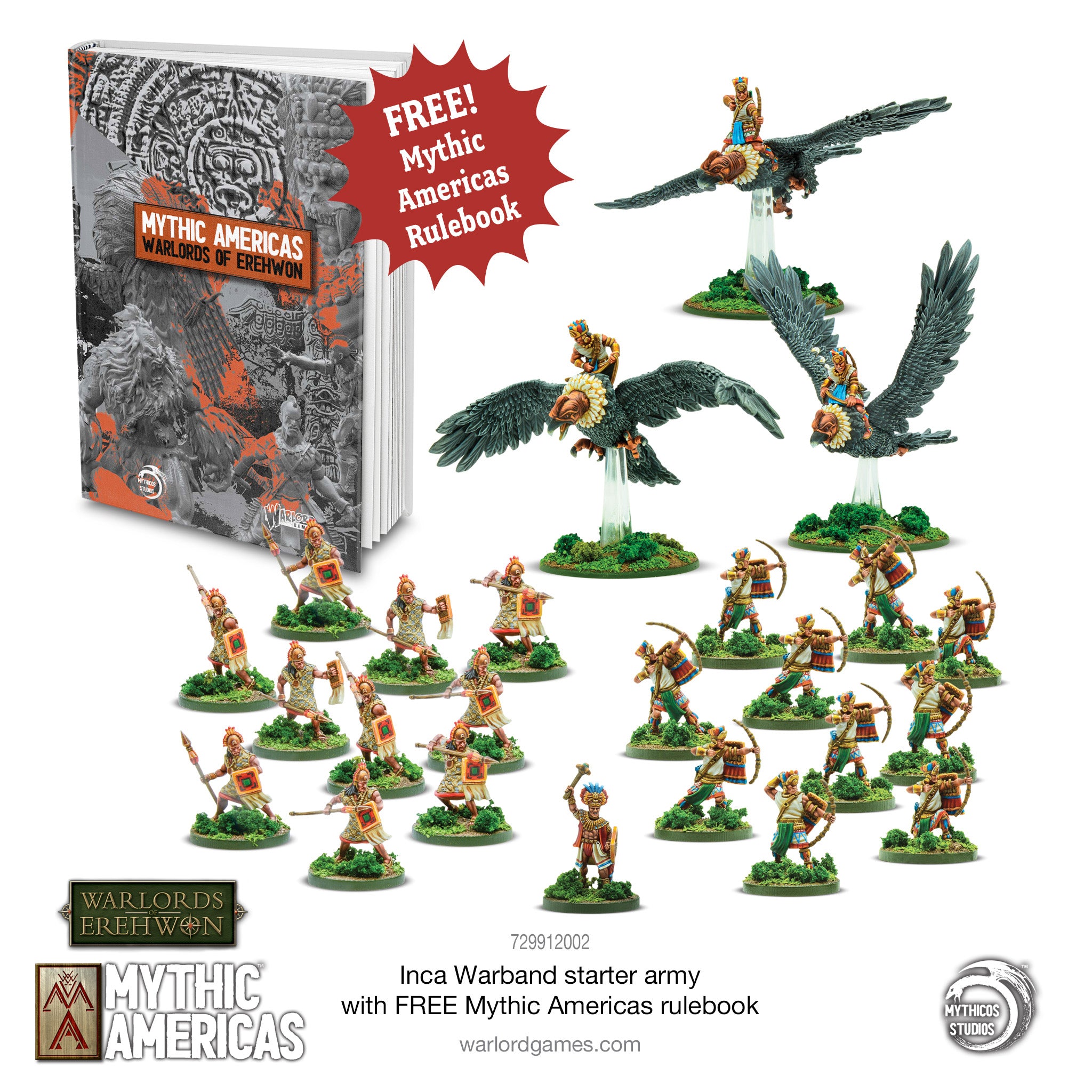 Inca Warband Starter Army with FREE Mythic Americas Rulebook