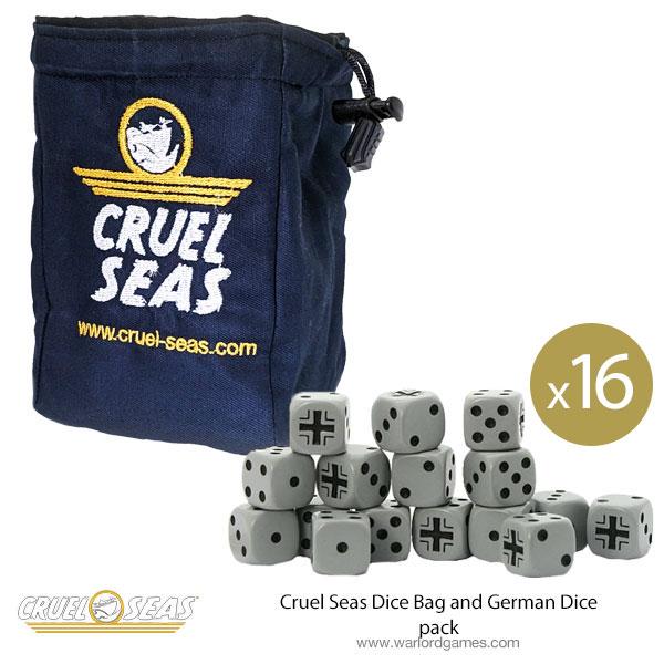 Cruel Seas Dice Bag & German Dice Pack