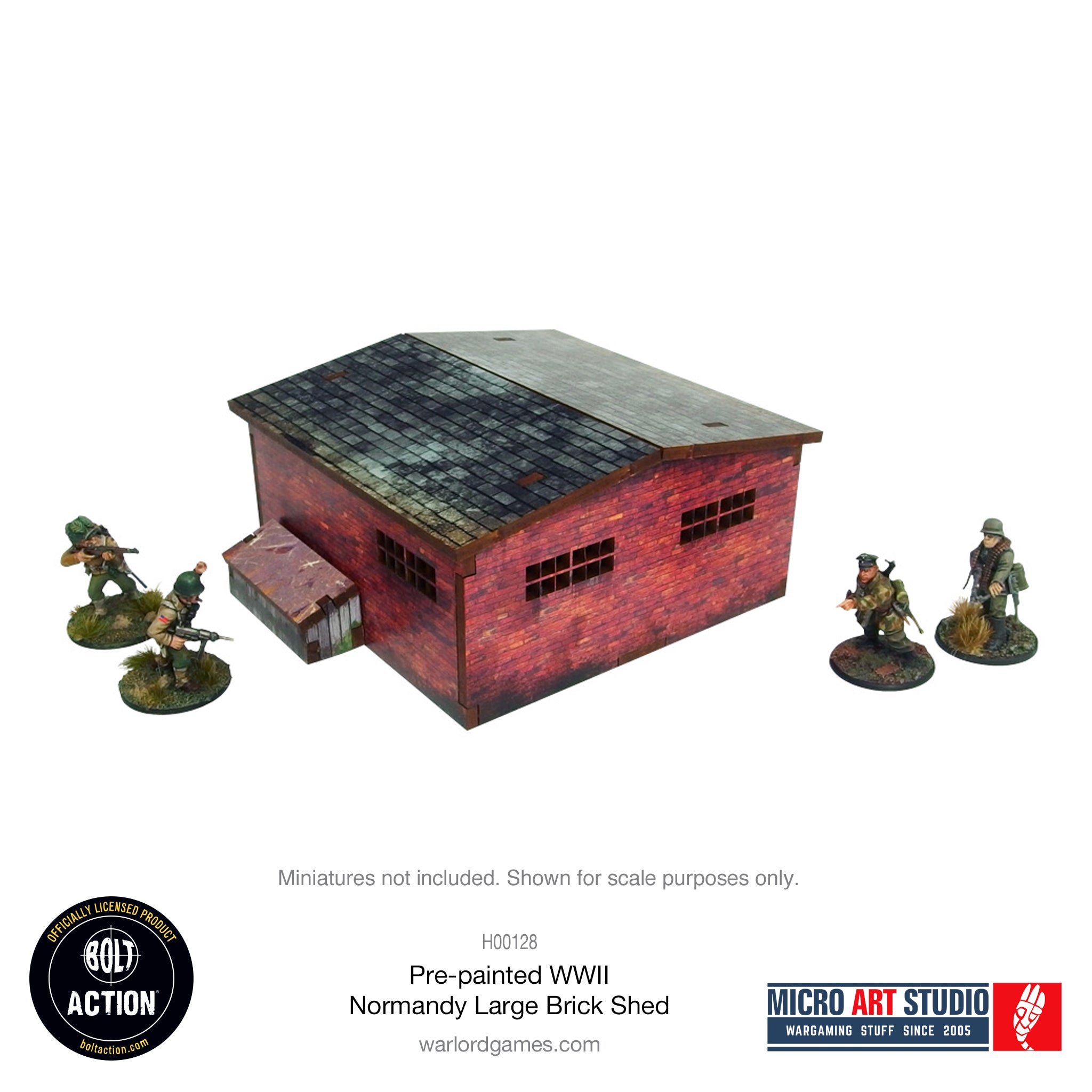 Pre-painted WW2 Normandy Large Brick Shed