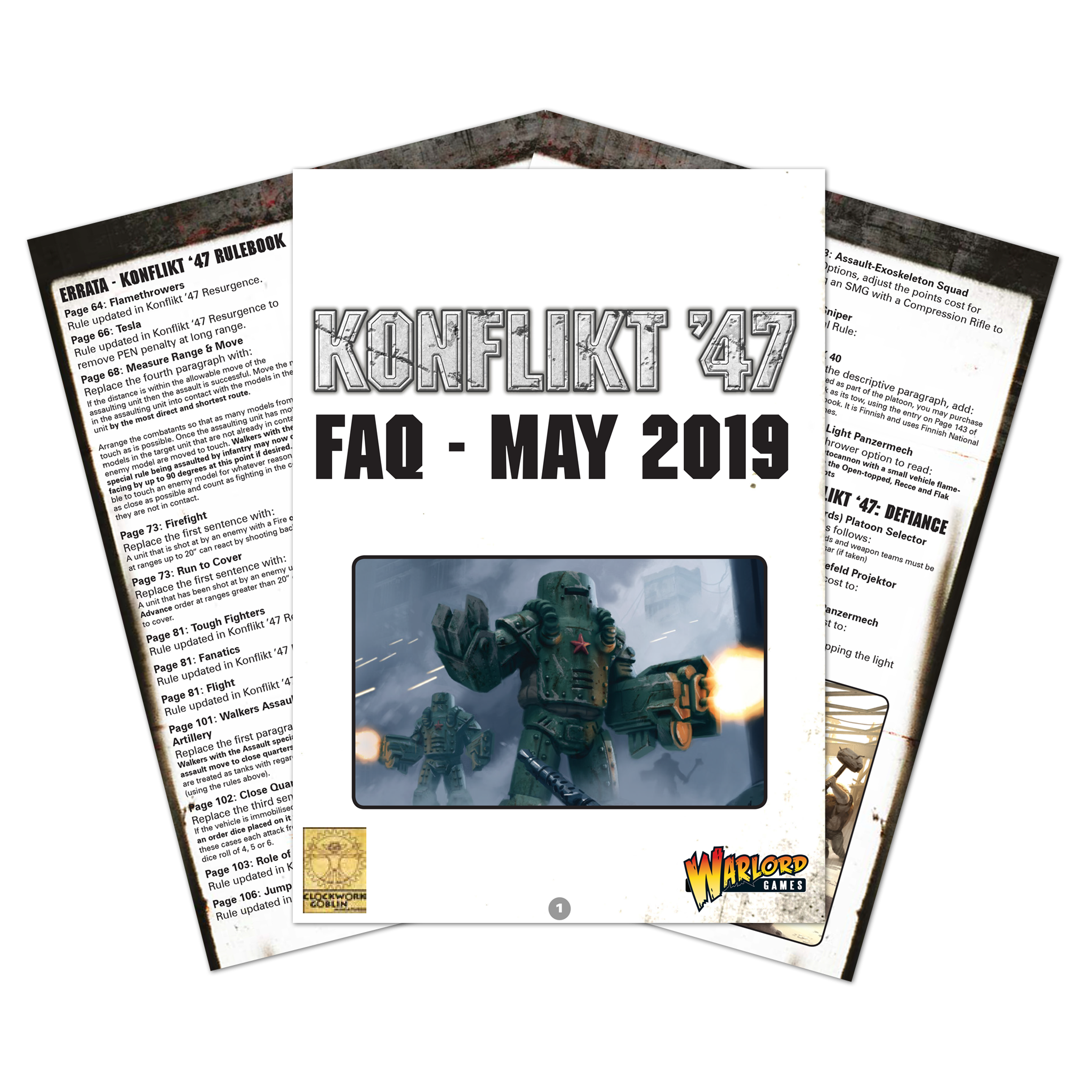 Konflikt '47 FAQ & Errata May 2019