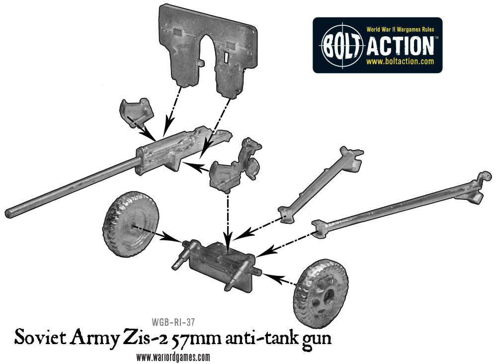 Soviet Army Zis-2 57mm anti-tank gun