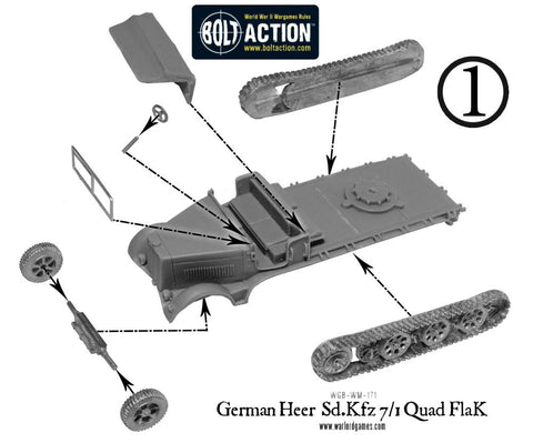 German Heer Sd.Kfz 7/1 quad FlaK