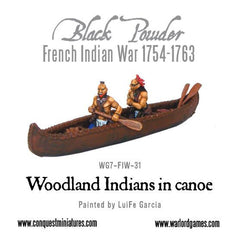 Woodland Indians in canoe