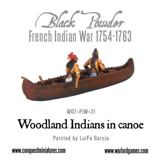 Woodland Indians in canoe