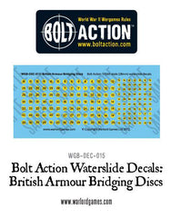 Bolt Action British Armour Bridging discs decal sheet