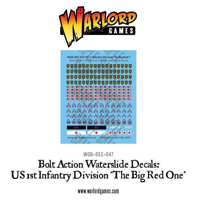 US 1st Infantry Division 'Big Red One' decal sheet